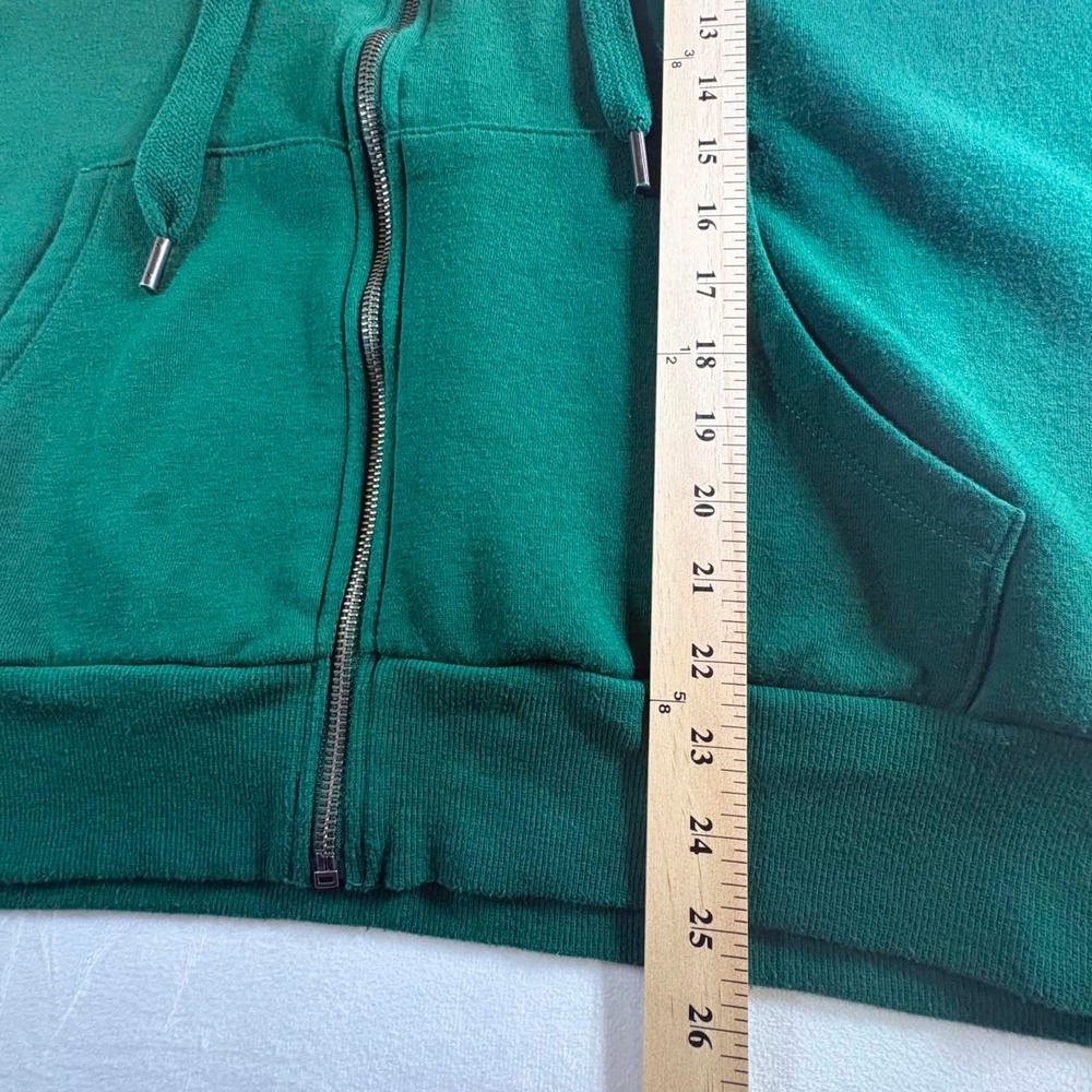 No Boundaries Hoodie Womens Large L 11-13 Green Full Zip Up Sweatshirt Pocket - Picture 3 of 5